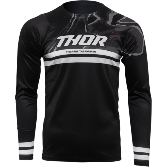Вело джърси THOR ASSIST BANGER LONG SLEEVE BLACK