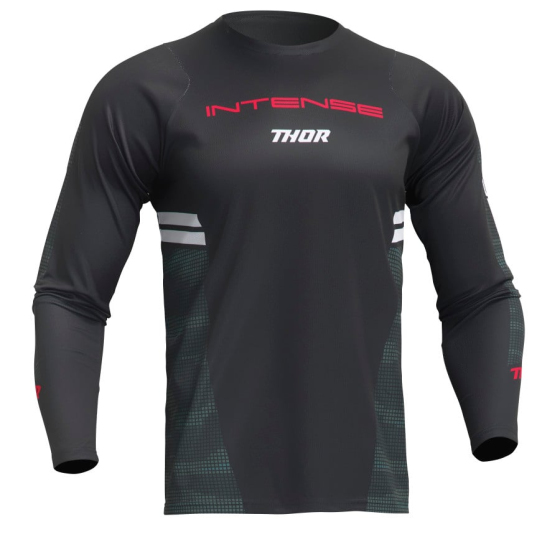 Вело джърси THOR INTENSE ASSIST BERM BLACK/CAMO LONG SLEEVE