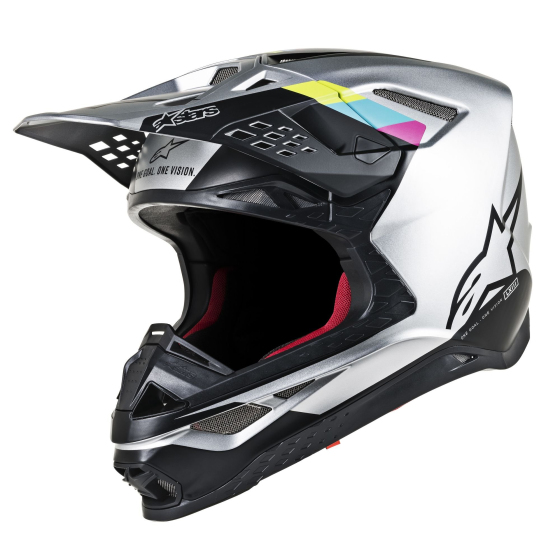 Мотокрос каска ALPINESTARS SM8 Contact MX SILVER/BLACK