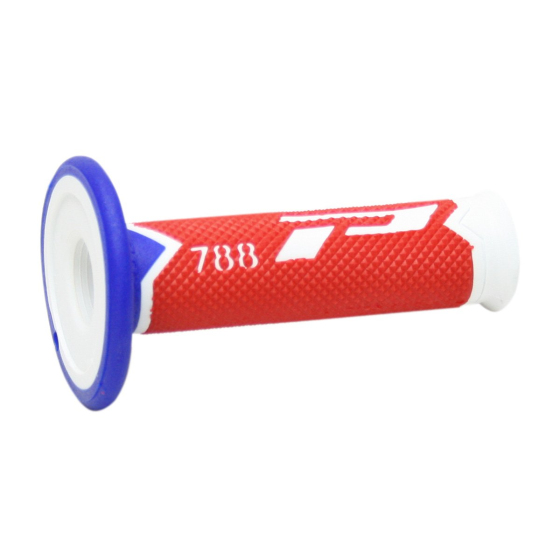 Мотокрос ръкохватки PROGRIP Triple Density WHITE/RED/BLUE