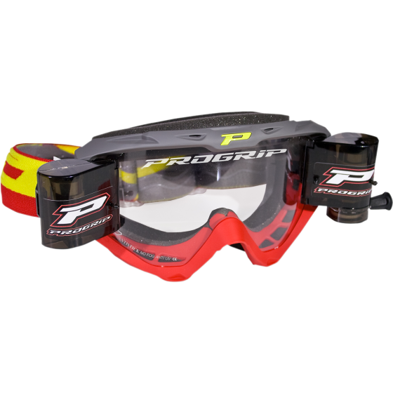Мотокрос очила PROGRIP RIOT ROLL OFF GREY/RED