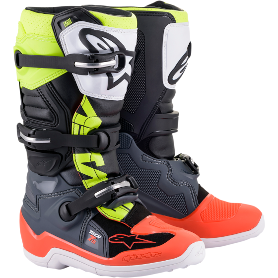 Детски мотокрос ботуши Alpinestars TECH Tech 7S BLACK/RED/YELLOW