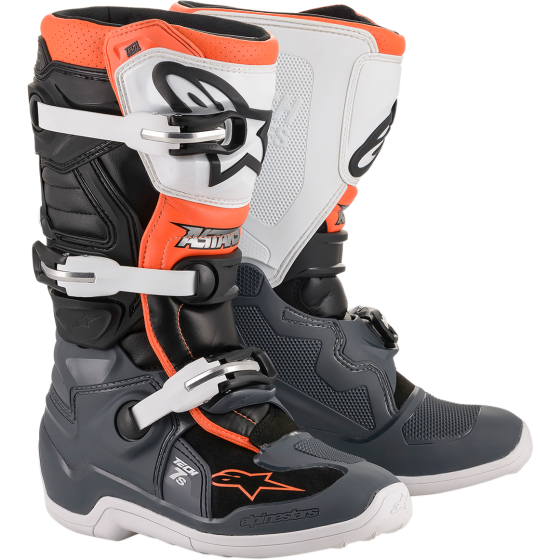 Детски мотокрос ботуши ALPINESTARS Tech 7S GRAY/ORANGE/WHITE
