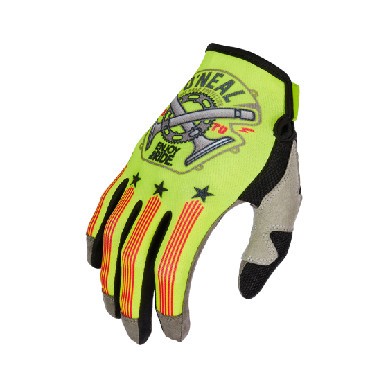 Мотокрос ръкавици O'NEAL MAYHEM PISTON V.23 NEON YELLOW/BLACK/RED