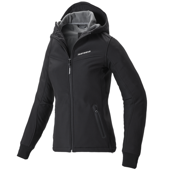 Дамско текстилно мото яке SPIDI HOODIE ARMOR Black