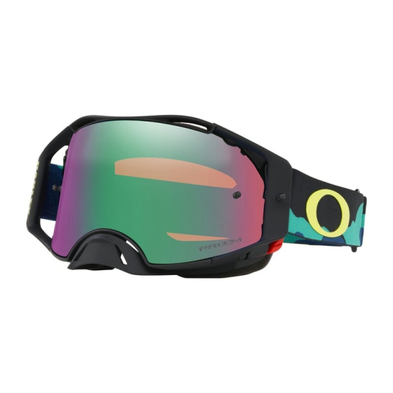 Мотокрос очила OAKLEY Airbrake Eli Tomac Signature Camo Army Blues Prizm MX Jade Iridium Lens