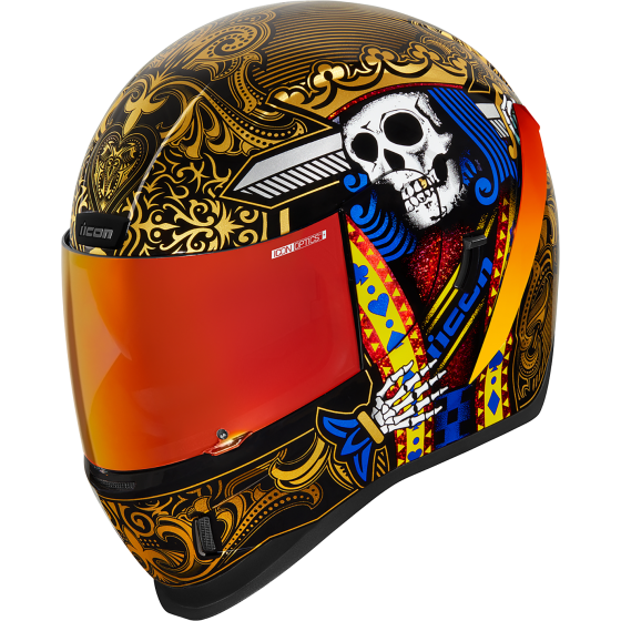 Каска ICON AIRFORM SUICIDE KING GOLD