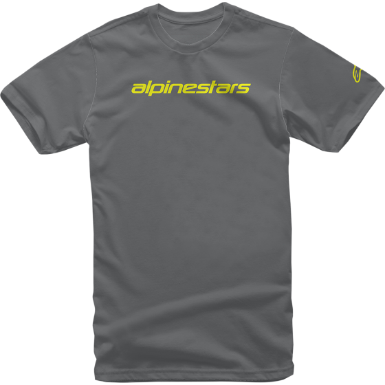 Тениска ALPINESTARS TEE LINEAR WORD GY/YL