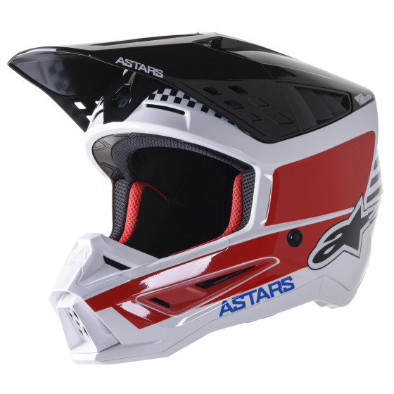 Мотокрос каска ALPINESTARS SM5 SPEED WHITE/RED