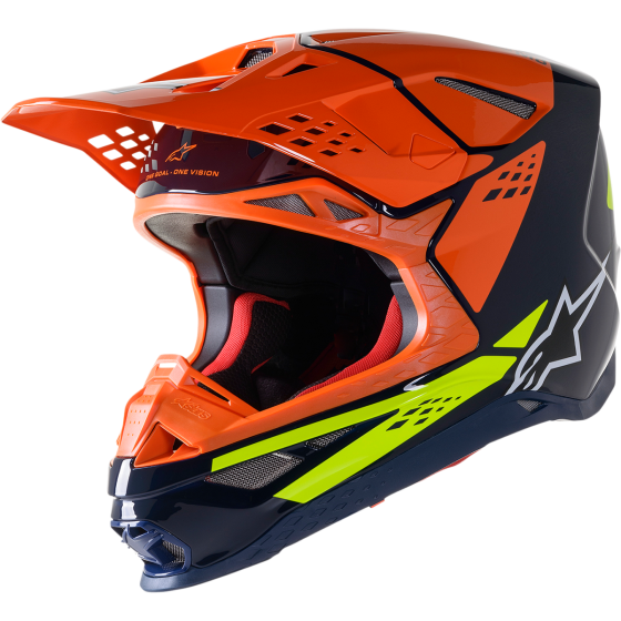 Мотокрос каска ALPINESTARS SM8 Factory BL/OR/YL