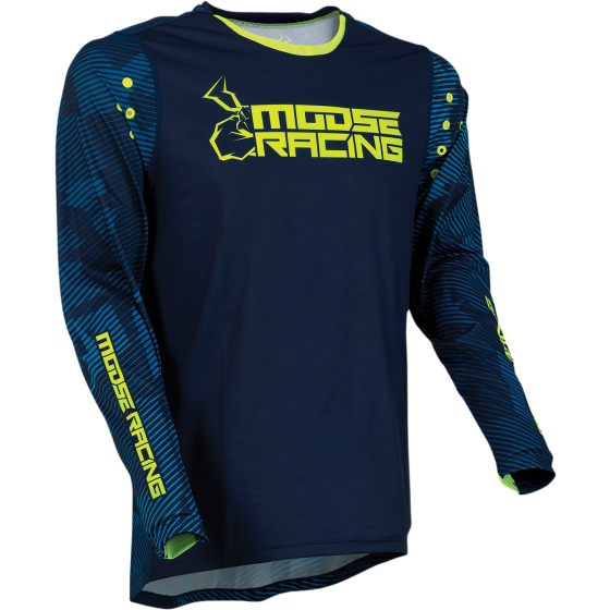 Мотокрос блуза MOOSE RACING AGROID HI-VIZ/NAVY