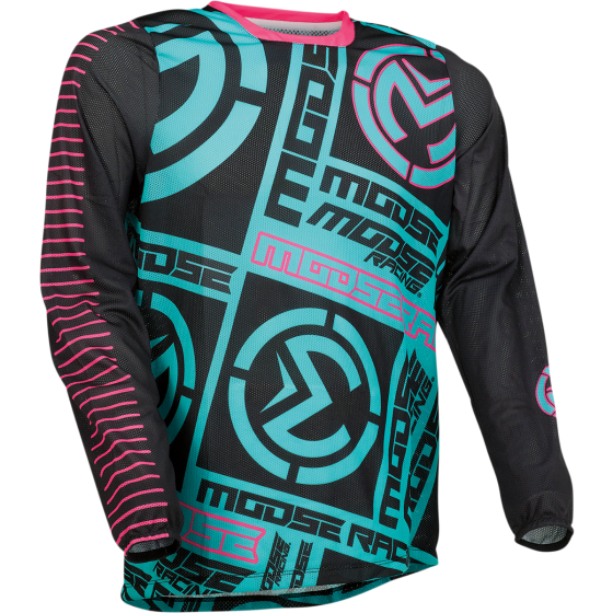 Мотокрос блуза MOOSE RACING SAHARA TEAL/PINK/BLACK