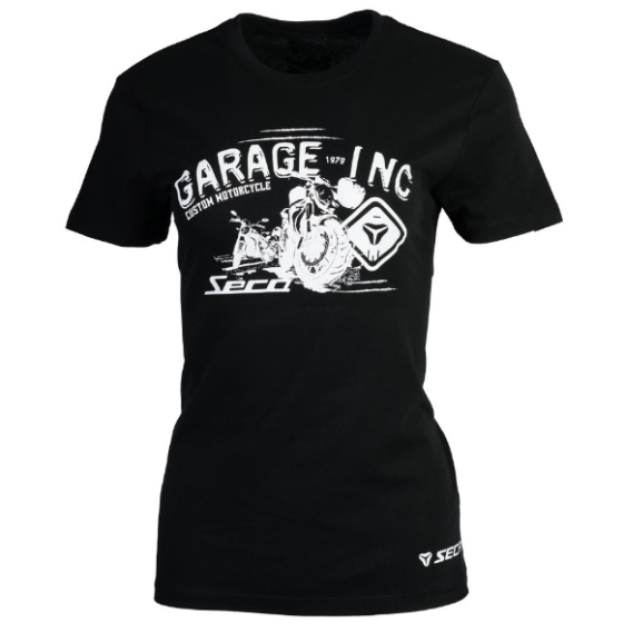 Дамска мото тениска SECA GARAGE BLACK