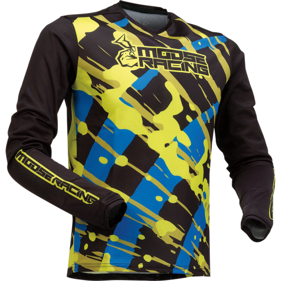 Детска блуза MOOSE RACING AGROID MESH BLACK/HI-VIZ