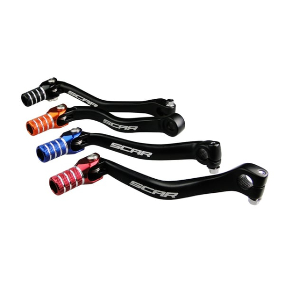 Лост за превключване на скорости SCAR Gear Shift Lever HONDA CR125R 87-07 RED
