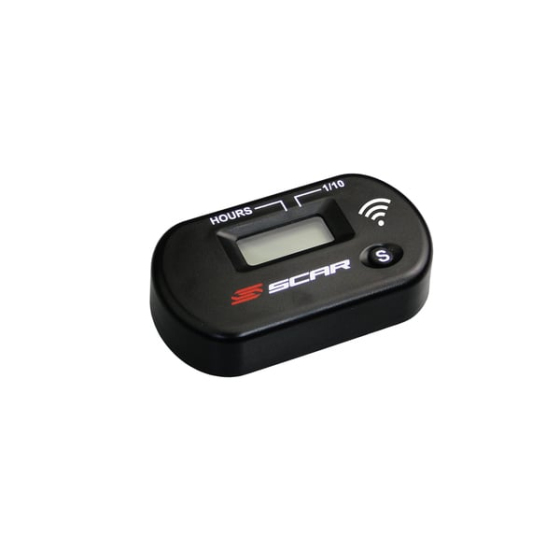 Мото часовник SCAR HOUR METER с WIRELESS SCAR BLACK