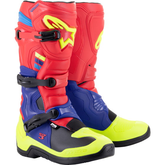 Мотокрос ботуши ALPINESTARS TECH 3 RED/BLUE/YELLOW