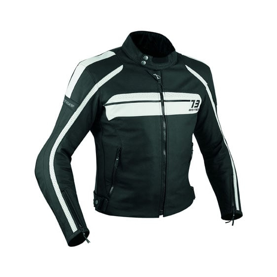 Кожено яке за мотор A-PRO SBK WHITE