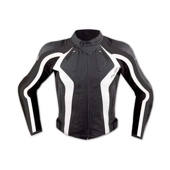 Кожено яке A-PRO FLANGER BLACK/WHITE