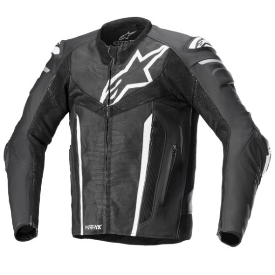 Кожено яке ALPINESTARS FUSION BLACK/GREY/WHITE