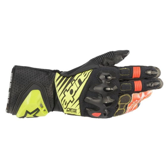Ръкавици ALPINESTARS GP TECH V2 BLACK/FLUO RED/YELLOW