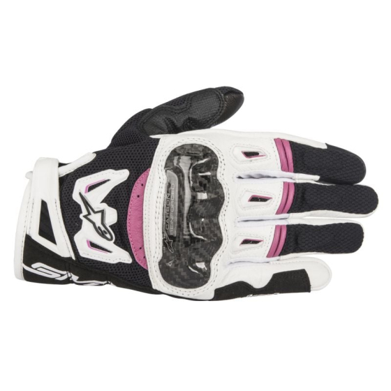 Дамски ръкавици ALPINESTARS SMX-2 AIR CARBON V2 BLACK/WHITE/FUCH