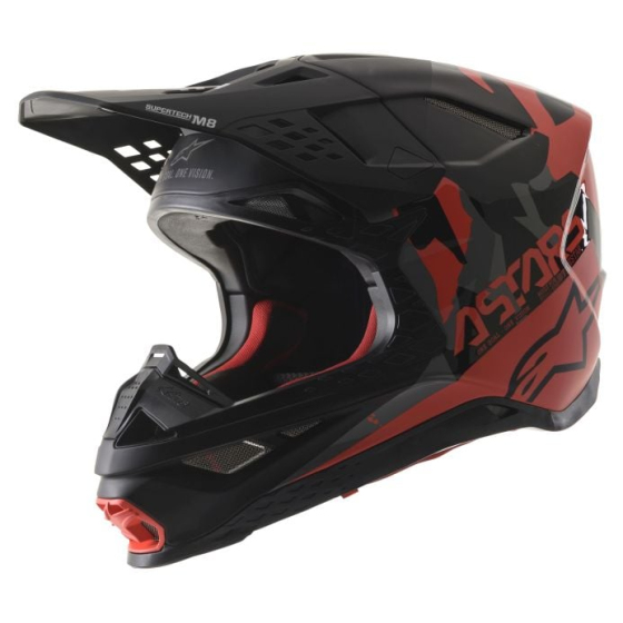 Мотокрос каска ALPINESTARS SM8 Echo BLACK/FLUO GREY/RED