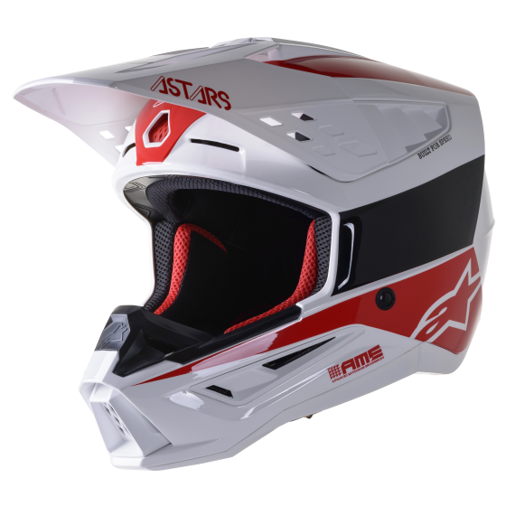 Мотокрос каска ALPINESTARS SM5 BOND WHITE/RED