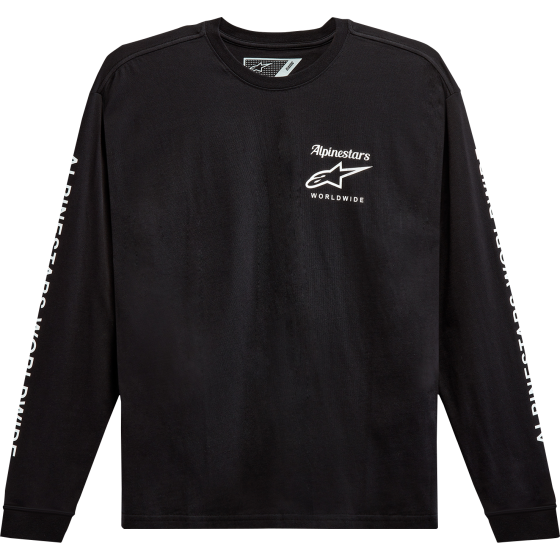 Мото тениска ALPINESTARS TEE LS AUTHENTIC WorldWide BLACK