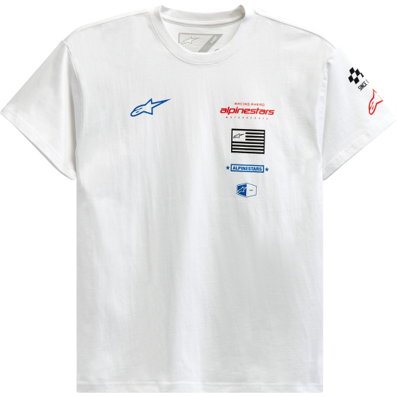 Мото тениска ALPINESTARS TEE H-BLOCK WHITE