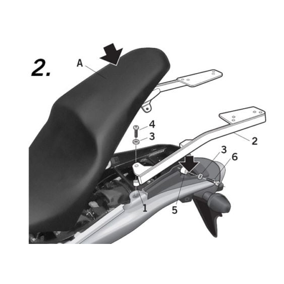 Монтажен комплект за куфари SHAD TOP MASTER HONDA HORNET CB600 F