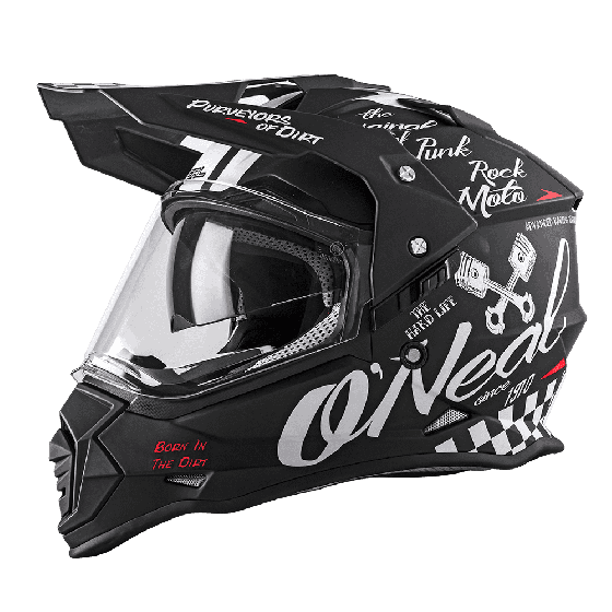 Ендуро каска O'NEAL SIERRA II TORMENT V.23 BLACK/WHITE