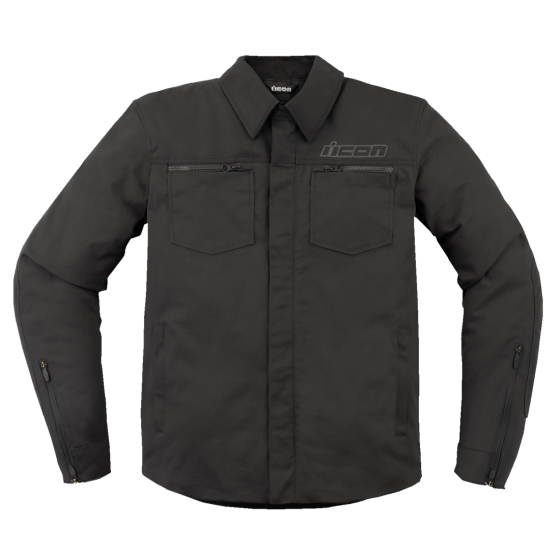 Текстилно мото яке ICON UPSTE CANVAS CE BLACK