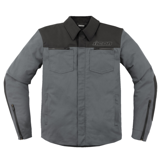 Текстилно мото яке ICON UPSTE CANVAS CE GREY