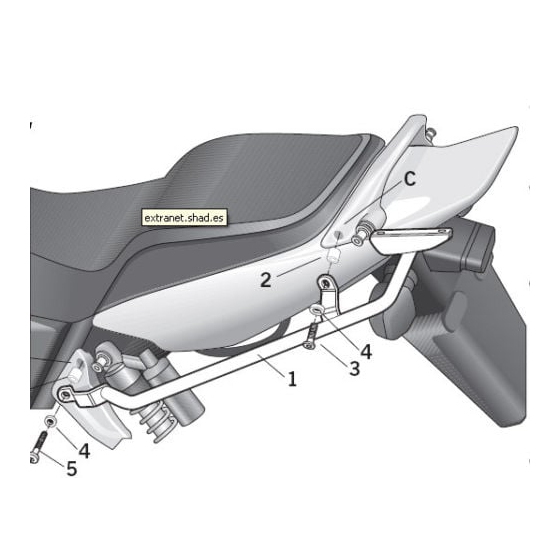 Монтажен комплект за куфари SHAD H0CB13ST