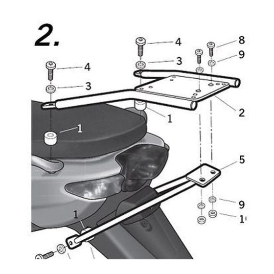 Монтажен комплект за куфари SHAD TOP MASTER YAMAHA NE'OS 50 08