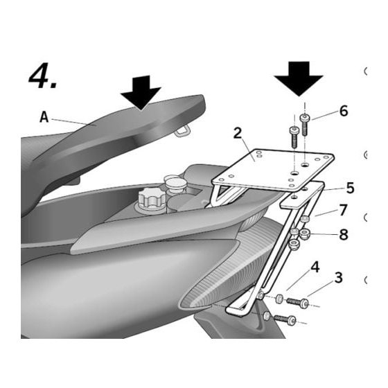Монтажен комплект за куфари SHAD TOP MASTER YAMAHA JOG RR CS50 '02