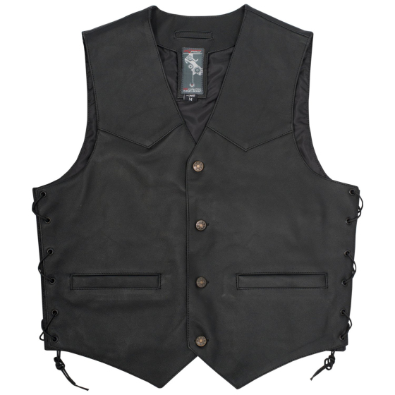 Кожен мото елек A-PRO WILD BLACK