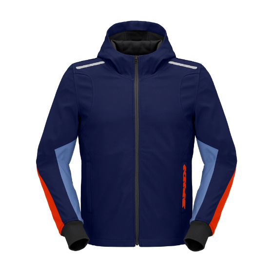 Мото суитшърт SPIDI HOODIE ARMOR LIGHT Navy/Red