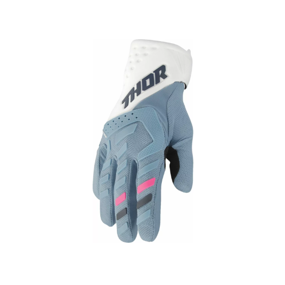 Дамски мотокрос ръкавици THOR WOMEN'S SPECTRUM WHITE/BLUE
