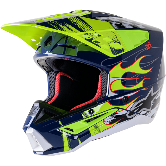 Мотокрос каска ALPINESTARS SM5 RASH NV/YL