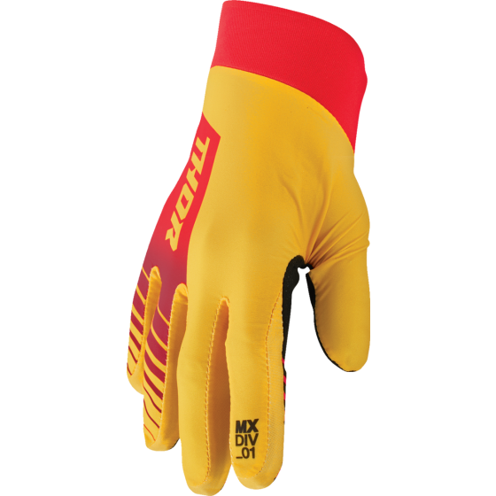 Мотокрос ръкавици THOR AGILE ANALOG YELLOW/RED