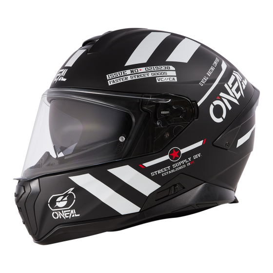 Каска O'NEAL CHALLENGER WARHAWK BLACK/WHITE/RED V.24