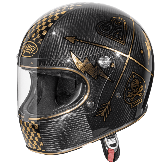 Каска PREMIER TROPHY CARBON NX GOLD CHROMED