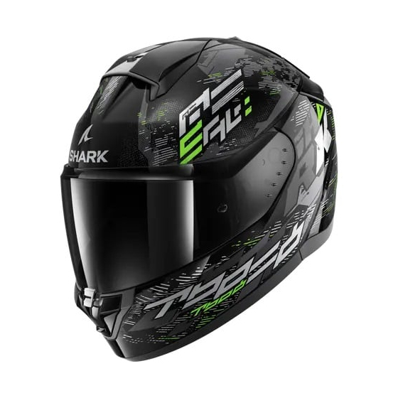 Каска SHARK RIDILL 2 MOLOKAI GLOSS BLACK/GRAY/GREEN