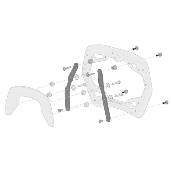 Монтажен комплект странични куфари SW-MOTECH Adapter for PRO Side Carrier Krauser / Hepco