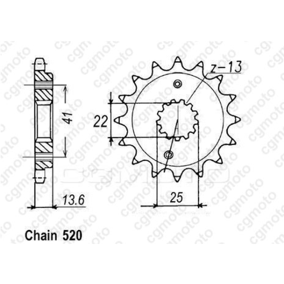 Комплект верига и пиньони REGINA KAWASAKI ZX6-R 05-06