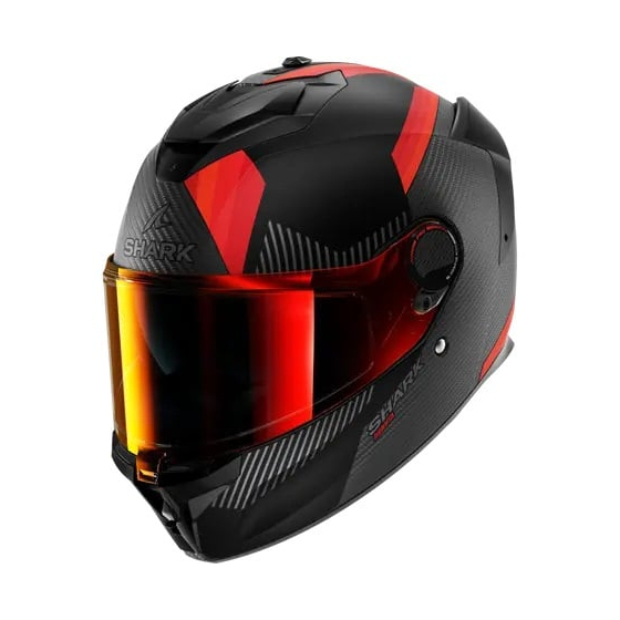 Каска SHARK SPARTAN GT PRO DOKHTA CARBON MATT BLACK/RED