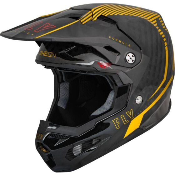 Мотокрос каска FLY RACING Formula Carbon Tracer Helmet - Gold/Black
