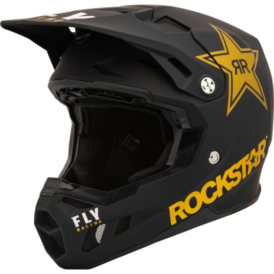 Мотокрос каска FLY RACING Formula CC Rockstar - Matte Black/Gold